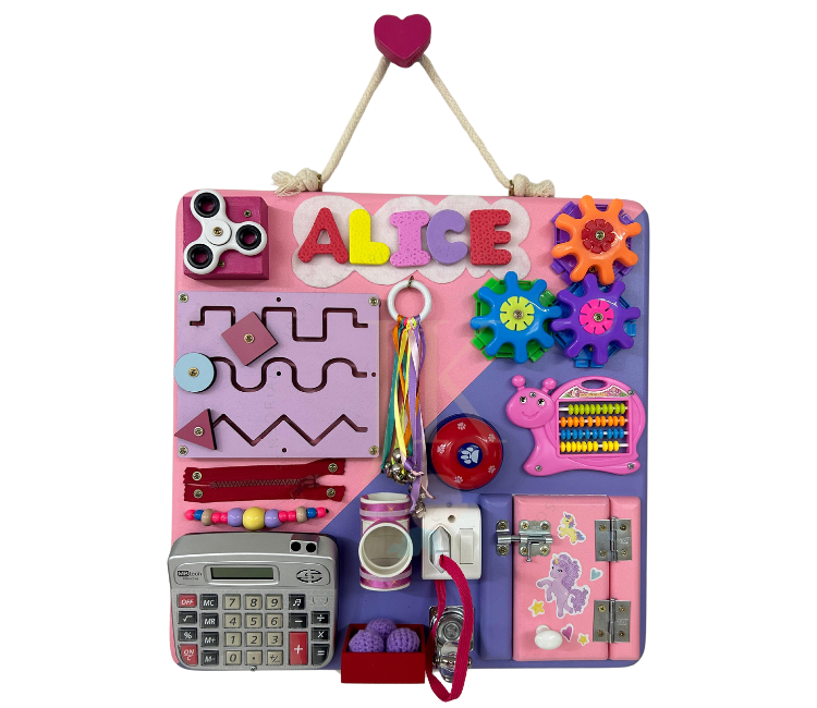 Painel Sensorial Infantil 45x45cm - Rosa