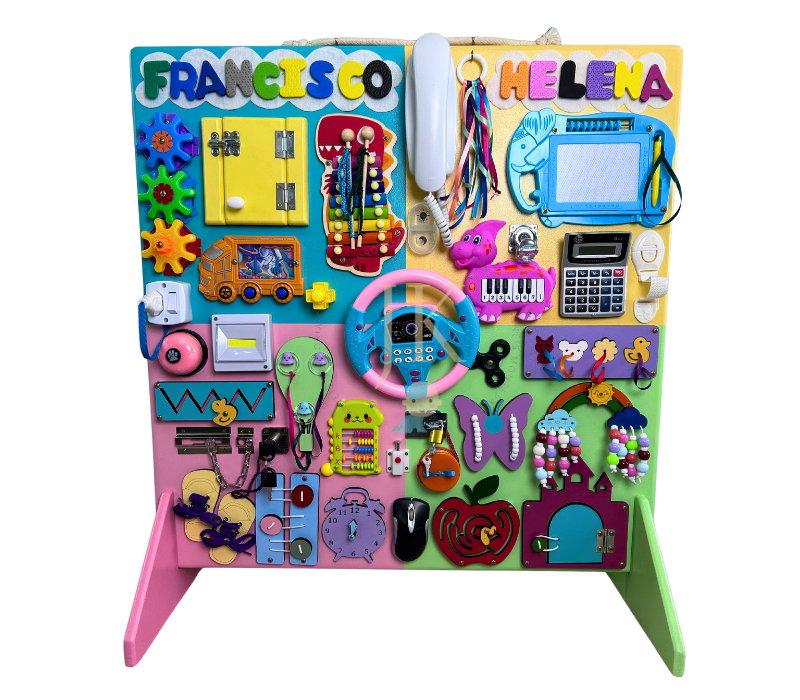 Painel Montessori 80x80 com apoio